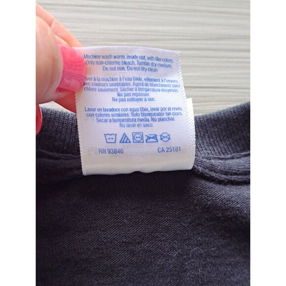 Native American Horse Graphic Black T-Shirt M Gildan Cotton 1990s Vintage Unisex - Picture 8 of 9